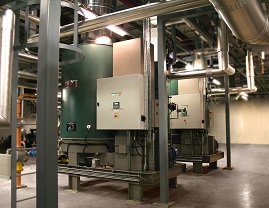 Industrial steam boilers after being serviced